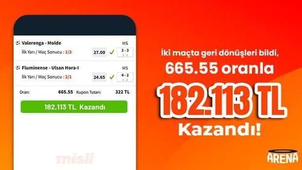 Şok Kupon! 2 Maçla 182 Bin TL Kazandırdı! Nasıl Mı?